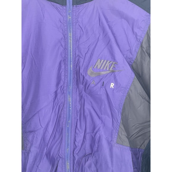 Vintage 90's Nike Air Windbreaker Track  Jacket Xxl Blue/Purple - Picture 3 of 5